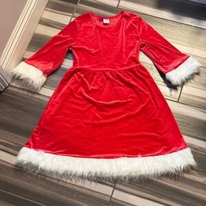 Holiday Time Red and White Kids Casual Dress